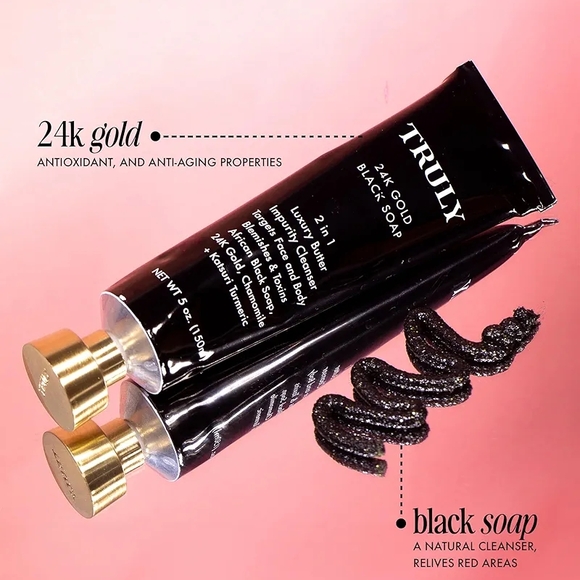 Truly - Organic 24K Gold Black Soap - Picture 3 of 6
